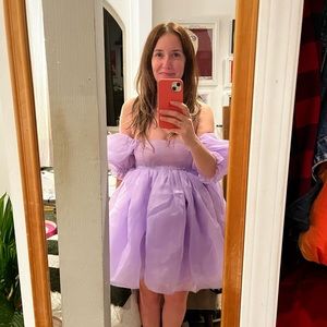 NWOT purple selkie puff dress